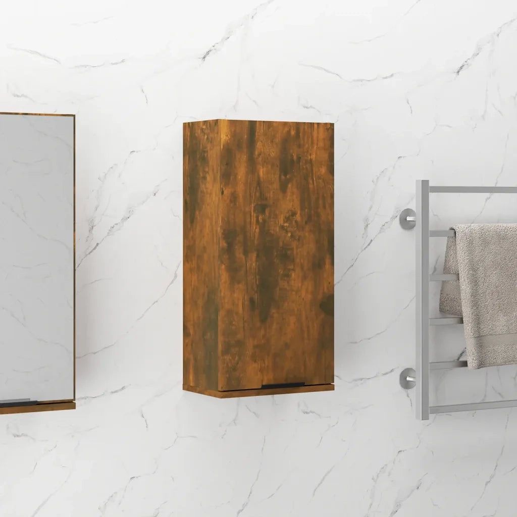Mobile da Bagno a Parete Rovere Fumo 32x20x67 cm 817060