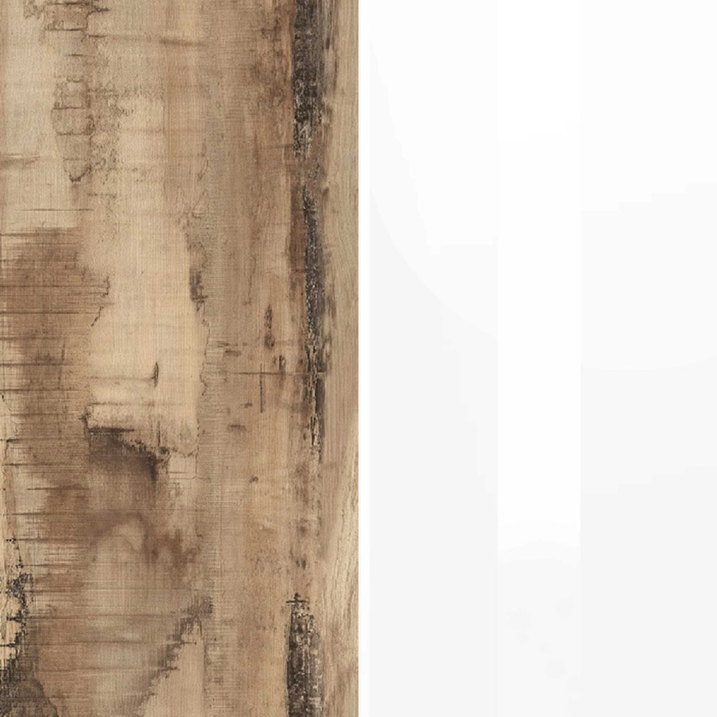 WHOUS Scarpiera ingresso Corona con 2 ante e 1 ribata bianca e acero pereira 120x45x85 cm