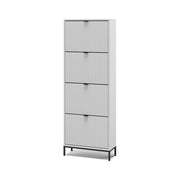Vicco Scarpiera da ingresso Bianco 60 x 168 cm con 4 cassetti pieghevoli