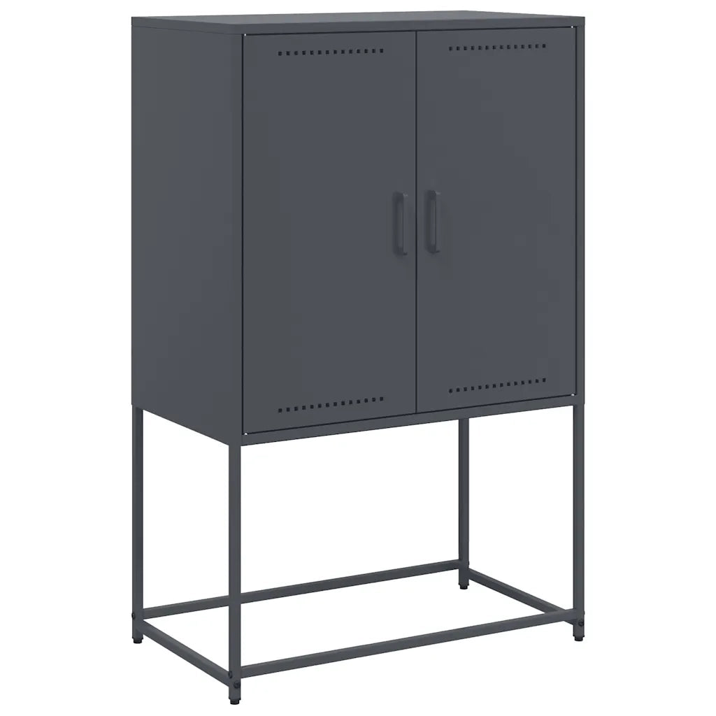 Credenza-Buffet-Armadio da cucina Antracite 68,5x38,5x107 cm in Acciaio 869427