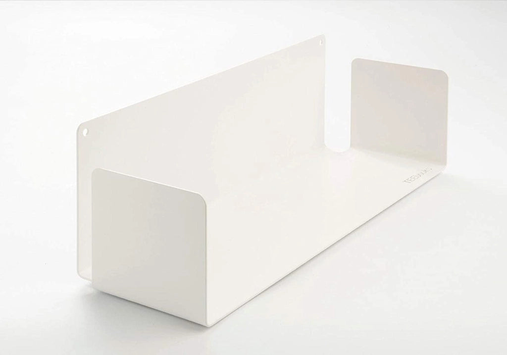 MENSOLA DESIGN per LIBRI - SET di 4 - ACCIAIO - BIANCO - L 60 cm, P 15 cm, H 15 cm