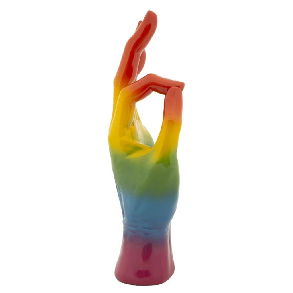 Scultura Mano, Multicolore, Poliresina, 16x10,5x36 cm