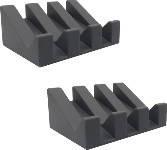 Pacco di 2 Piatto per Sapone in Silicone Piatto per Sapone da Doccia con Scarico Piatto per Sapone Auto-Scorrente per Lavabo Cucina Lavorazione Superficie