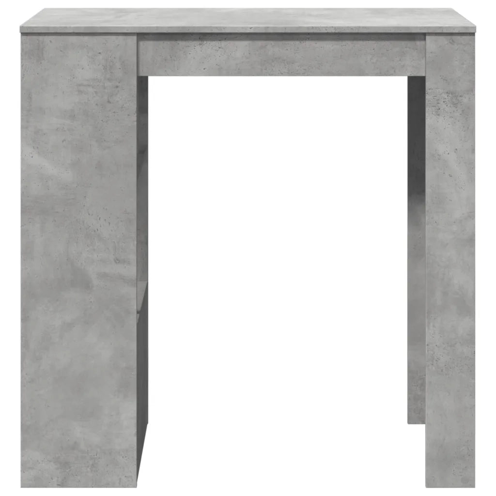 Tavolo Bar con Rastrelliera Grigio 102x50x103,5 cm Multistrato