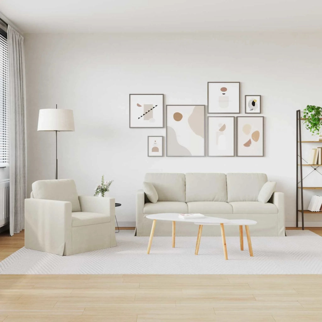 Set di divani 2 pcs Crema 198 x 78 x 80 cm Velluto