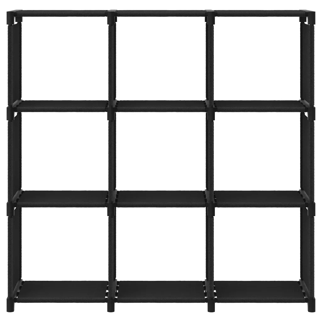 Mobile per 9 Scatole a Cubo Nero 103x30x107,5 cm in Tessuto CFW5356785