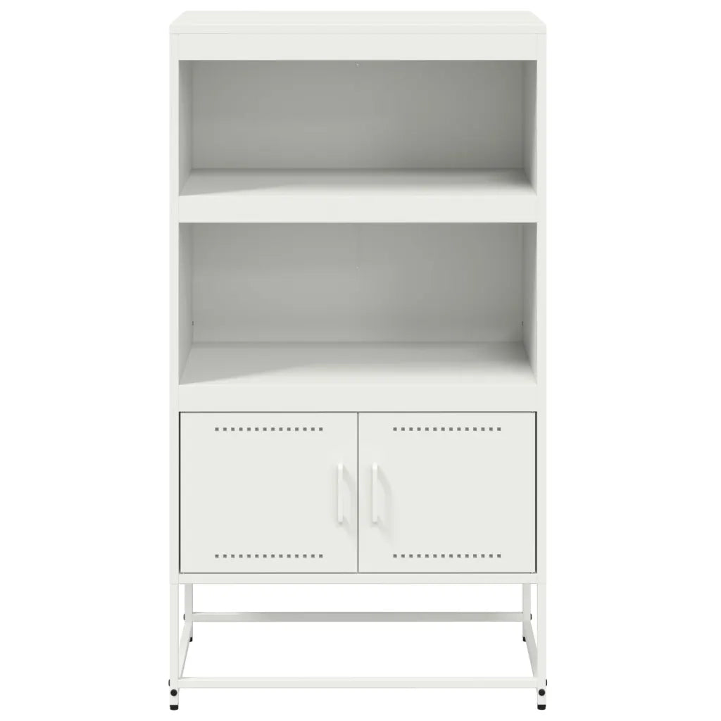 Credenza-Buffet-Armadio da cucina Bianca 68,5x38,5x123,5 cm in Acciaio