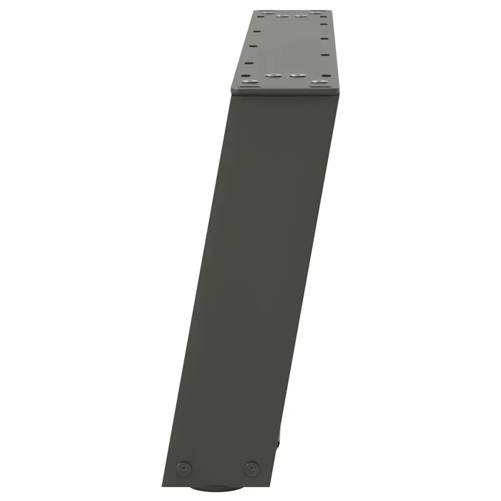 vidaXL Gambe per Tavolino da Caffè a Forma di U 2 pz Antracite 60x(30-31) cm Acciaio