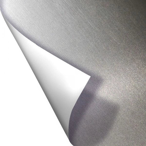 ARGENTO SPAZZOLATO - Pellicola decorativa adesiva larga base 122cm Misura: 122x500 cm
