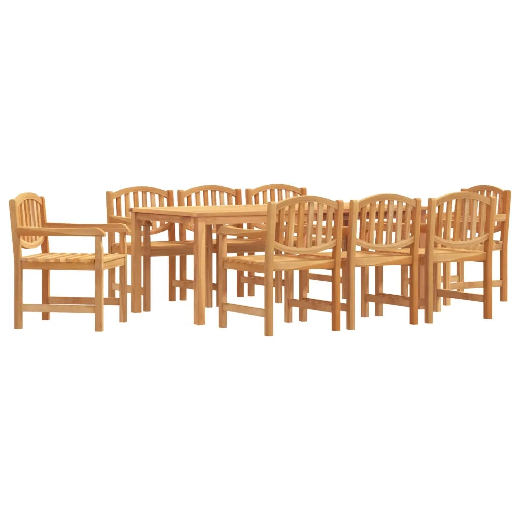 Set da Pranzo per Giardino 9 pz in Legno Massello di Teakcod mxl 117987