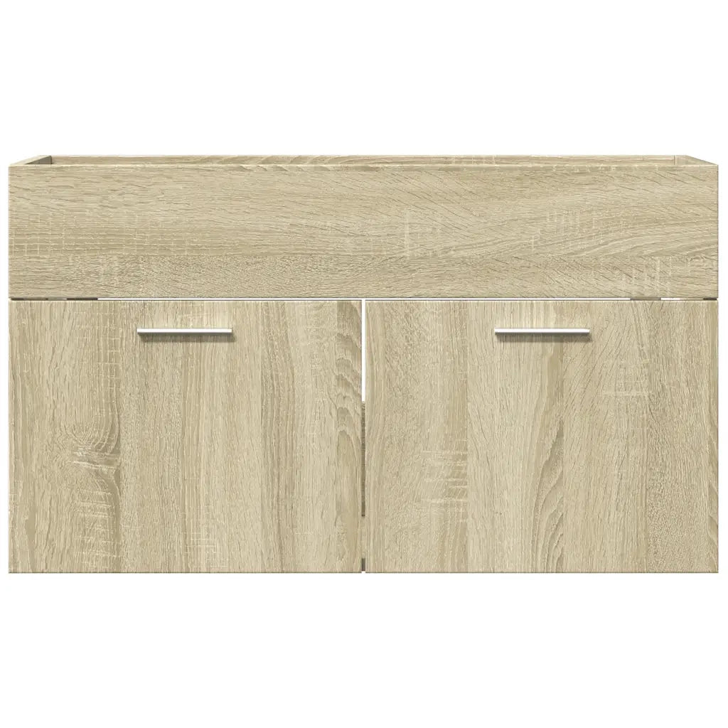 Mobiletto/contenitore moderno per lavabo da bagno 80 x 38,5 x 46 cm in legno di rovere Sonoma 02_0050794