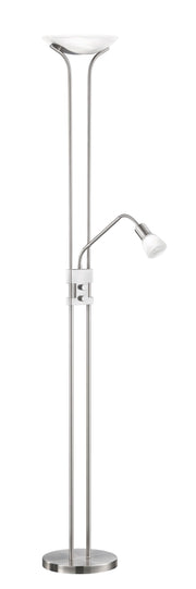 Piantana da Interno a LED in Metallo Nickel Opaco