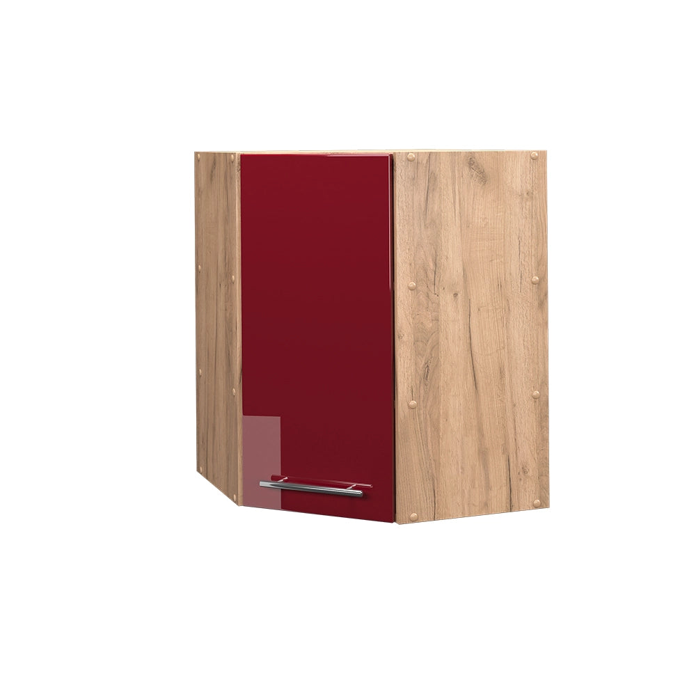 Mobile angolare da cucina Fame-Line Bordeaux lucido/Rovere dorato 57 cm Vicco