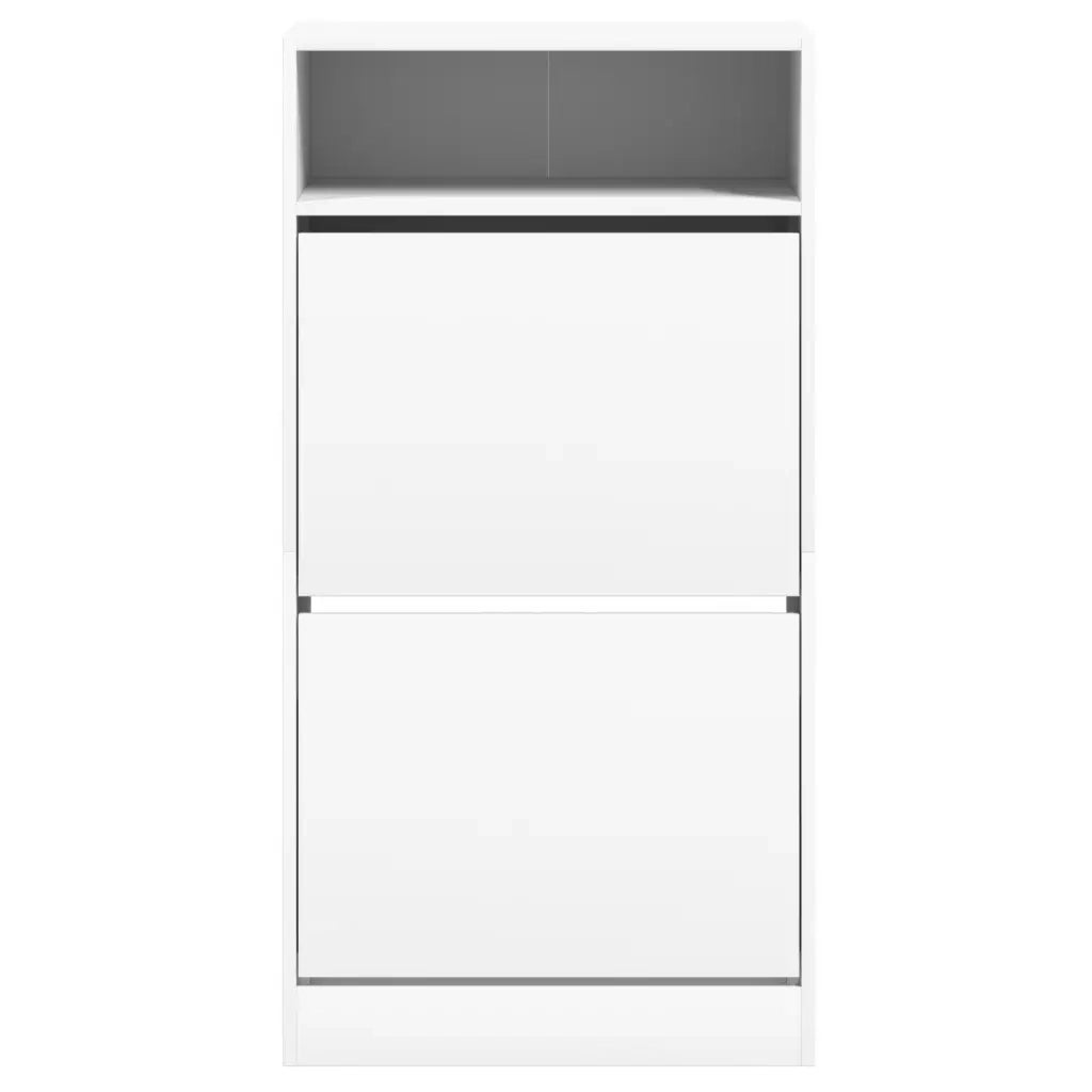 Scarpiera Bianca 60x34x116 cm in Legno Multistrato 840015