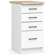 Mobile cucina modulare con piano di lavoro AKORD OLIWIA Bianco 40 cm 4 cassetti 40x46x85 cm
