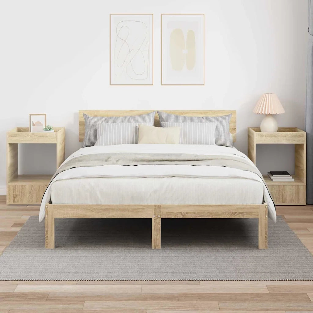 Tavolino 2 pcs Rovere Sonoma 40 x 40 x 56 cm Legno multistrato 890949