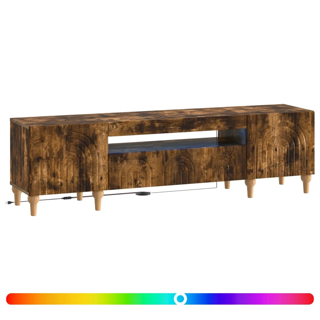 Mobile TV LED Rovere Fumo Legno ingegnerizzato 896250