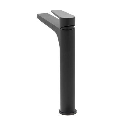 Miscelatore lavabo alto H 28 cm nero opaco in ottone  Erika