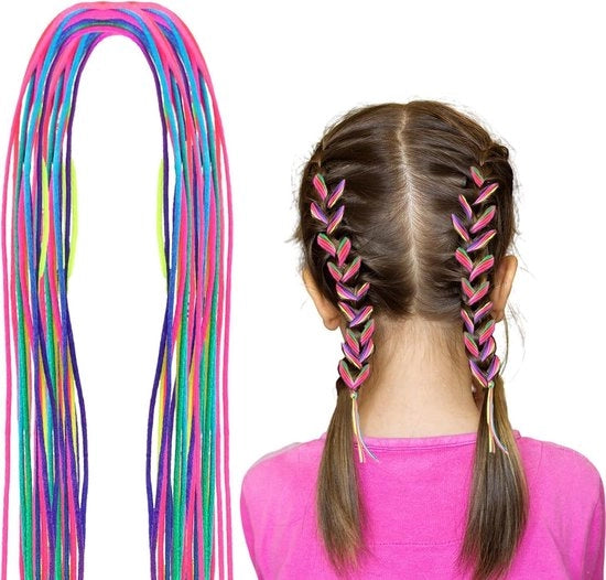 Snodi per Capelli Colorati - Elastici per Capelli in Colori dell'Arcobaleno - Ideali per Code e Trecce - Per Donne e Ragazze - 82 cm 323 pollici
