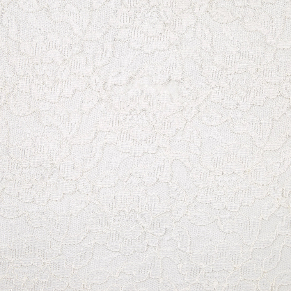 Set di 2 cuscini Decorativi Pizzo Bianco Motivo Floreale 45 x 45 cm con Nappe Accessori Decorativi