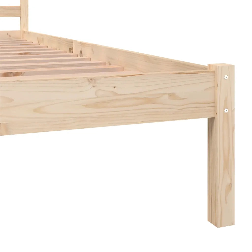 Giroletto-Struttura Letto in Legno Massello Grigio 75x190 cm Small Single 822028