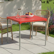 Brownstown, Tavolo da Esterno 4 Posti Made in Italy, 75x75x72h cm Rosso