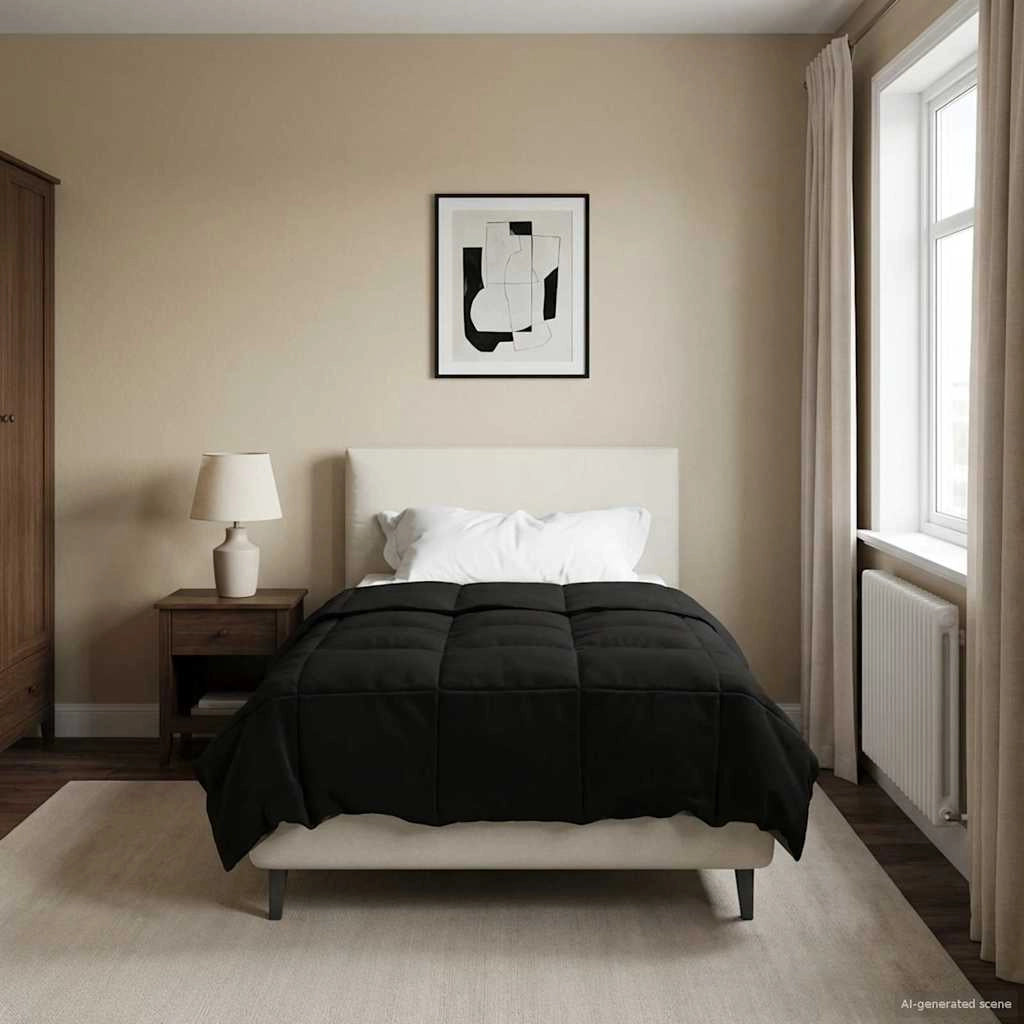 Duvet Invernale 140 x 220 cm Inverno Nero Traspirante 42026103