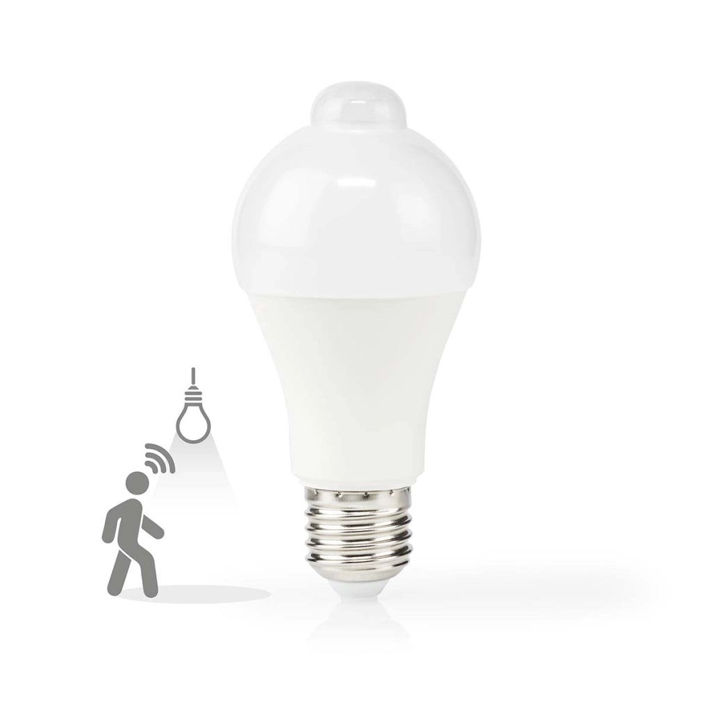 Lampadina LED E27 A60 4,9W 470lm 3000K smerigliata con sensore di movimento Bianco Nedis