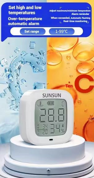 SunSun AWD-300 -  Termometro più Igrometro per acquari e terrari
