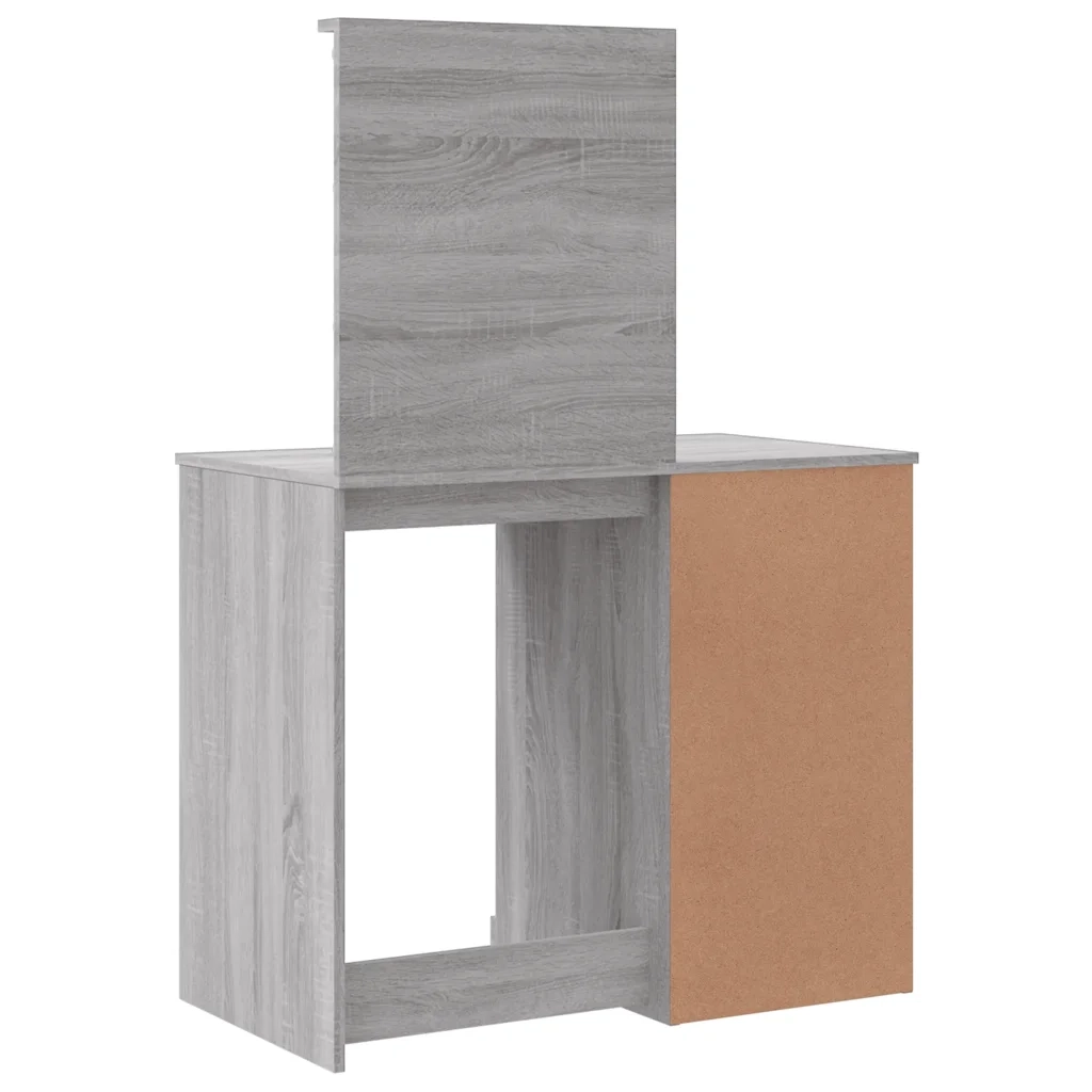 Toeletta | Tavolo da Trucco con Luci LED Grigio Sonoma 90x42x132,5 cm