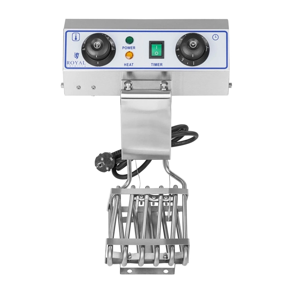 Friggitrice professionale da cucina con 2 vasche da 13 litri vasca estraibile timer acciaio inox 14_0010263