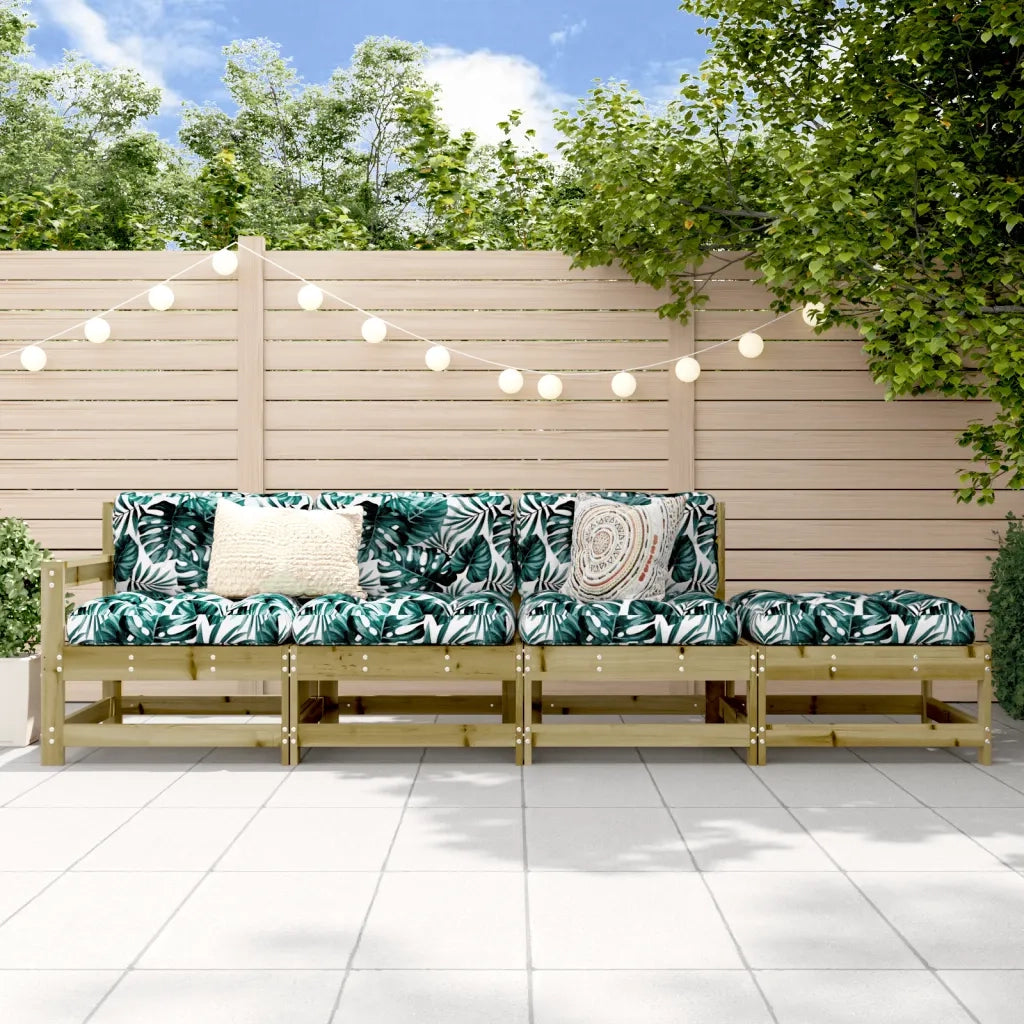 Set Salotto da Giardino 4 pz in Legno Impregnato di Pino 825540