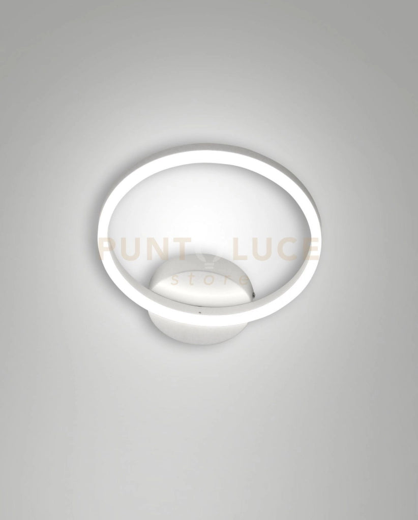 GIOTTO APPLIQUE BIANCA D.30cm  LED 3000K - 18W - 1890 lm DIMMERABILE 1 LUCE C/ACCES. SMART