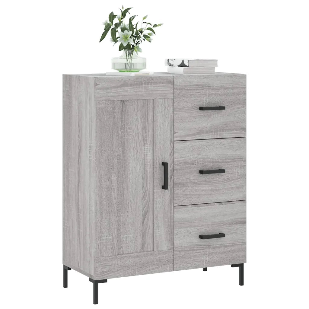 Credenza Grigio Sonoma 69,5x34x90 cm in Legno Multistrato 830266