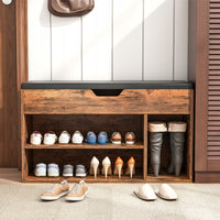 Scarpiera marrone da 80x30x44 cm, compatta e funzionale.