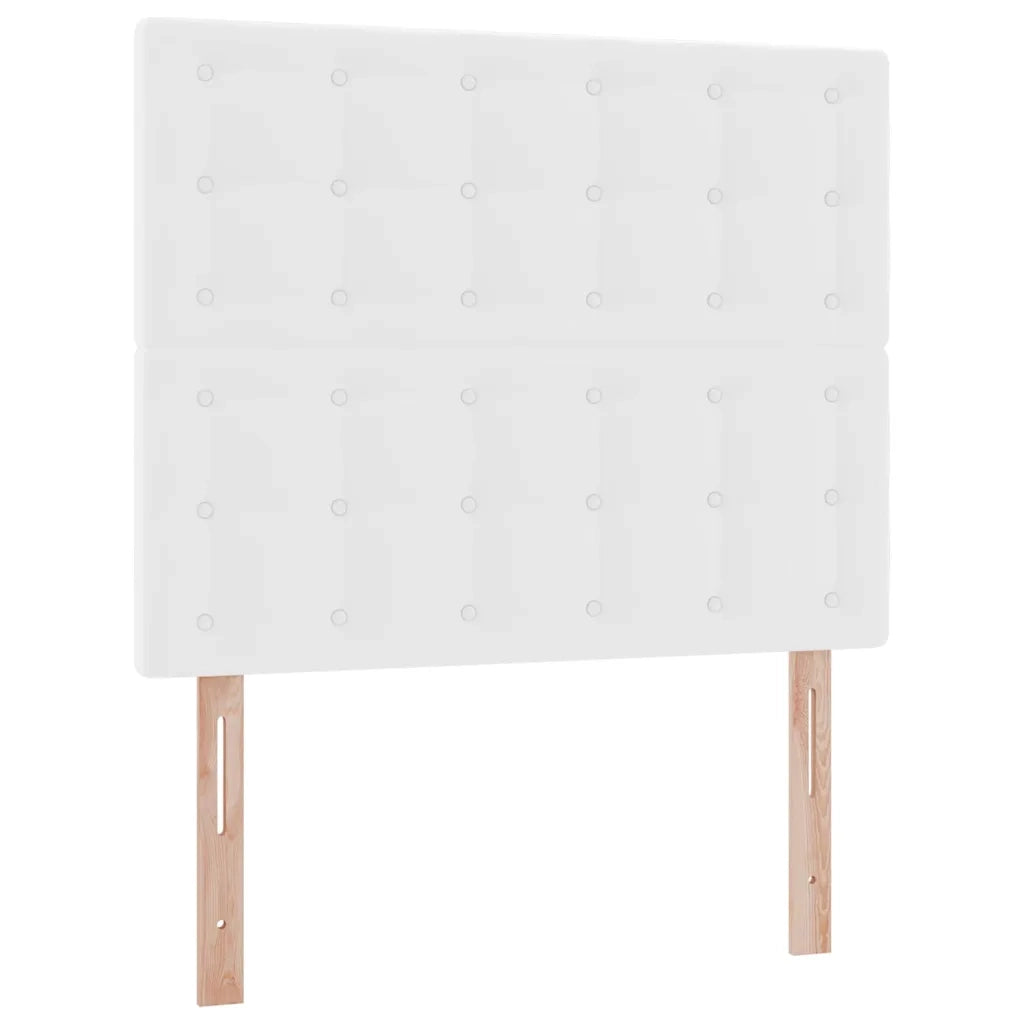 Letto con Contenitore Bianco Puro 120 x 200 cm Pelle Sintetica