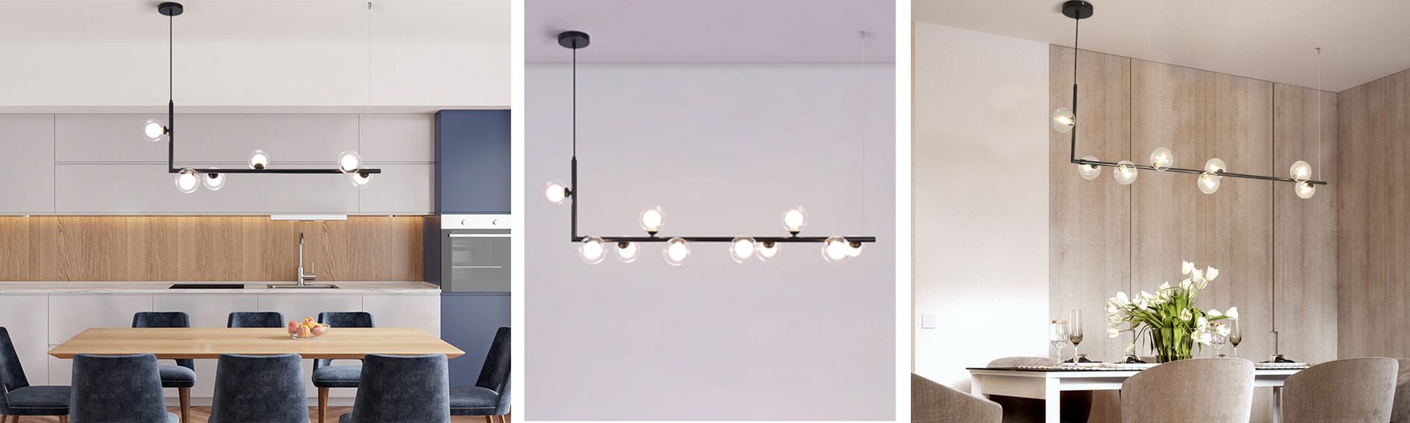 Lampada Da Soffitto Metallico Industrial Di Vetro Nero APP754-8CP