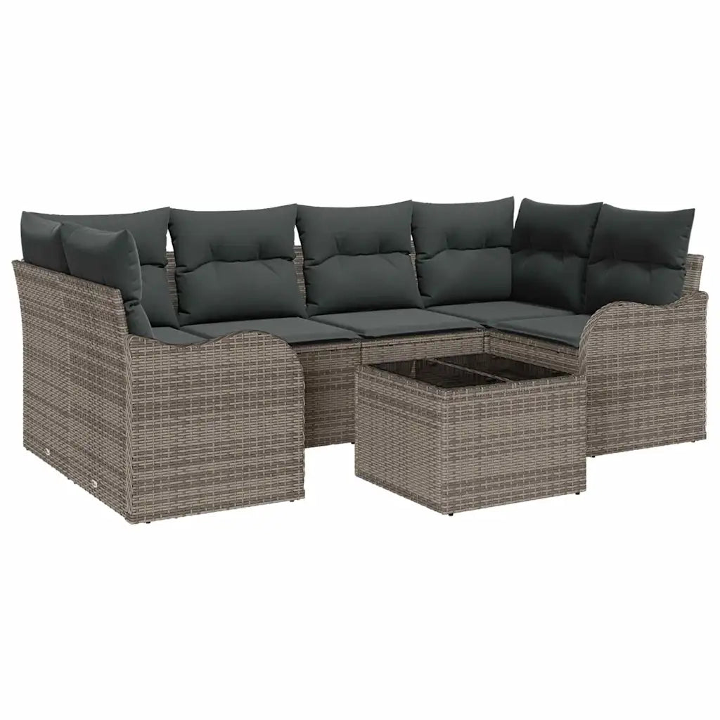 Set Divano da Giardino Grigio 55 x 55 x 37 cm polyrattan 3345599