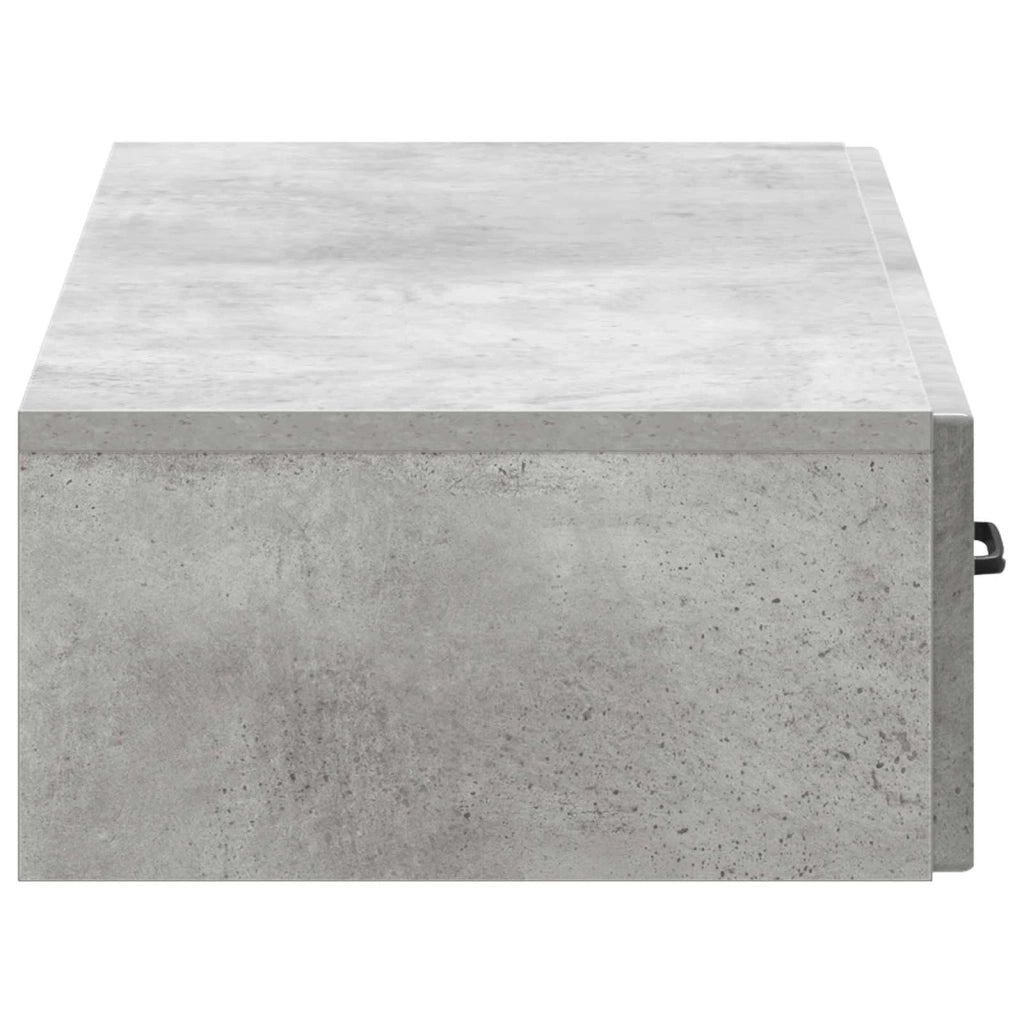 Tavolino da Parete Laterale Grigio Cemento 87,5 x 34,5 x 17 cm 899348
