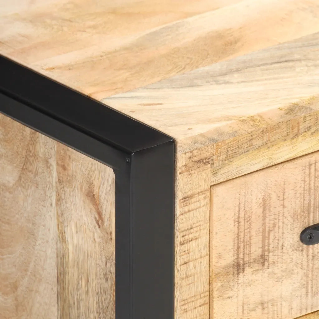 Comodino 40x35x55 cm in Legno Massello di Mango 320229