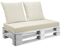 Cuscini per Pallet 120x80 cm Seduta e Schienale in Similpelle Mariotti Belem Beige