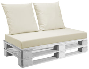 Cuscini per Pallet 120x80 cm Seduta e Schienale in Similpelle Mariotti Belem Beige