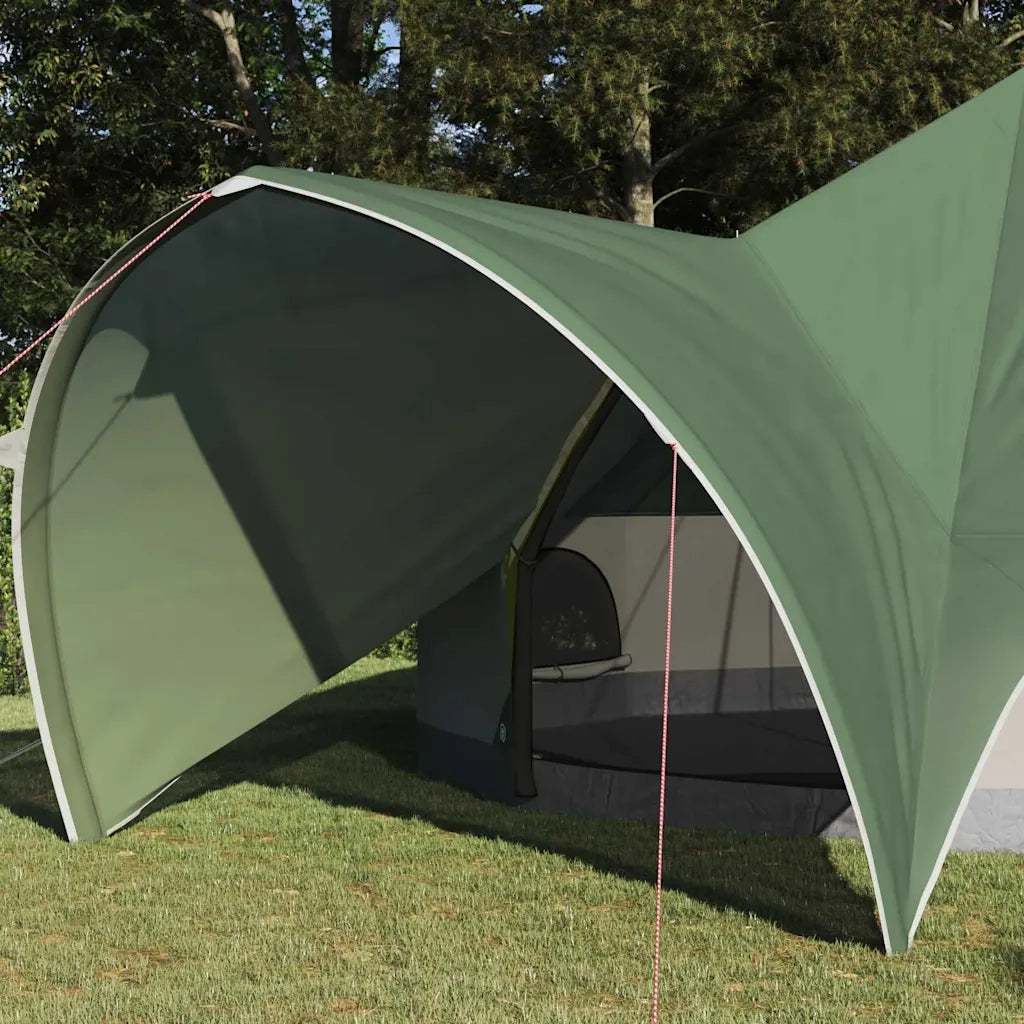 Tenda Teepee 9 Persone Verde e Grigio 502 x 502 x 297 cm