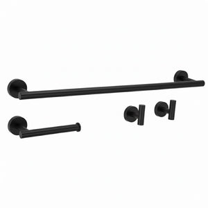 Set Accessori Da Bagno Ari Black 4 Pezzi