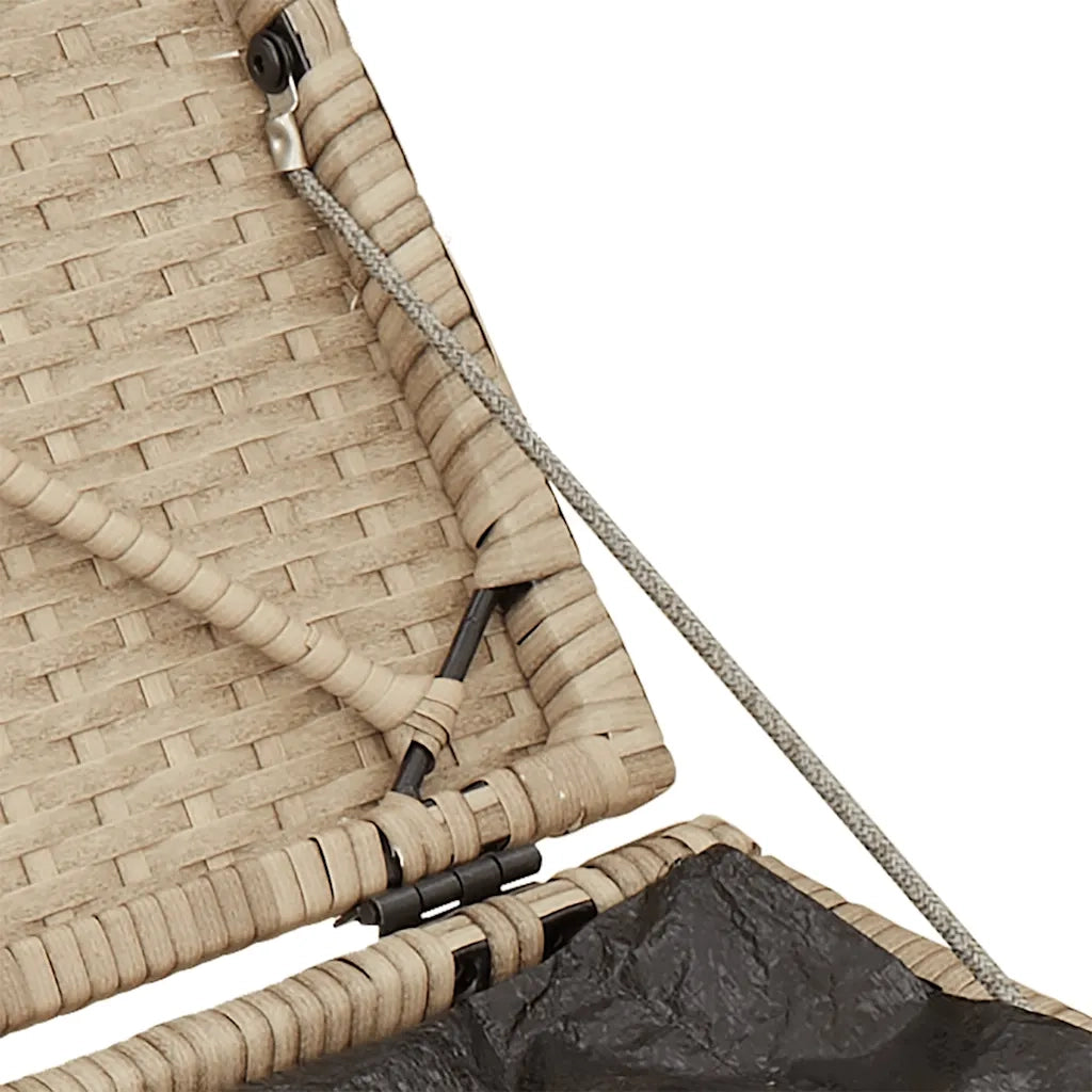 Sgabelli Giardino con Cuscini 4pz Beige 40x40x43 cm Polyrattan 4104042