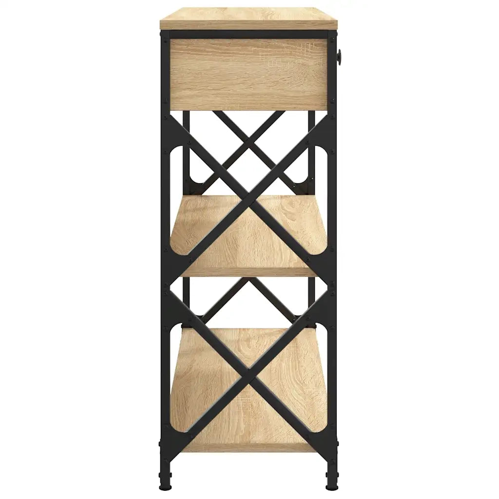 Tavolino Consolle | Tavolo d'Ingresso Rovere Sonoma 75x28x75cm in Legno Multistrato