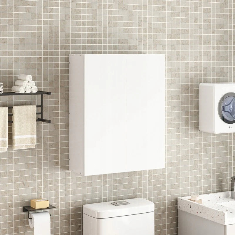 Mobile da bagno sospeso a 2 ante, 60 cm, moderno e salvaspazio.