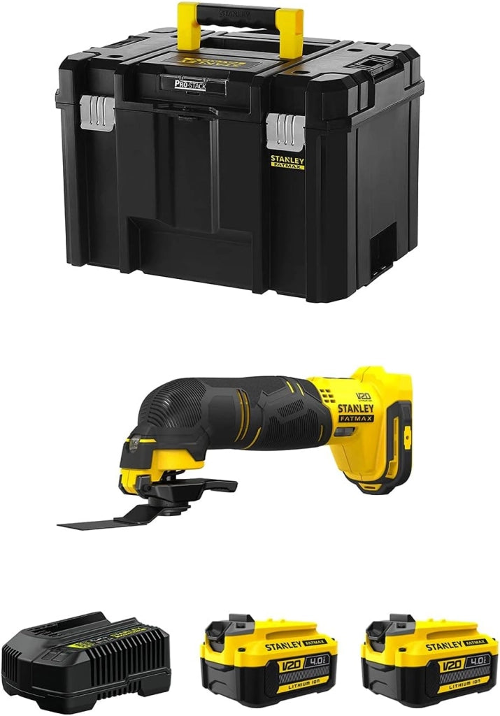Utensile Multifunzione STANLEY FatMax SFMCE500M2T (2 Batterie 4,0 Ah + Caricabatteria + TSTAK VI)