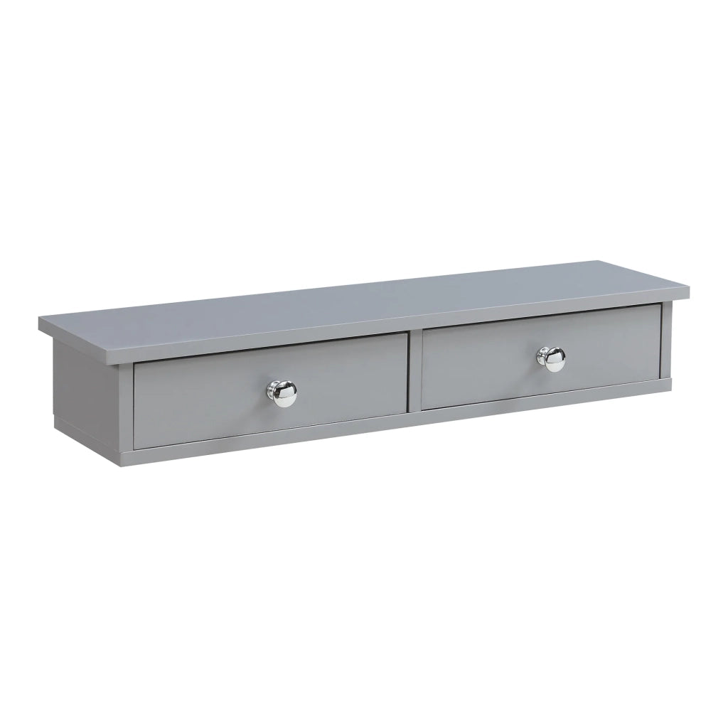 Scaffale dal design senza tempo per soggiorno/camera da letto mobiletto portaoggetti da parete 10 x 60 x 15 cm grigio chiaro 03_0011246