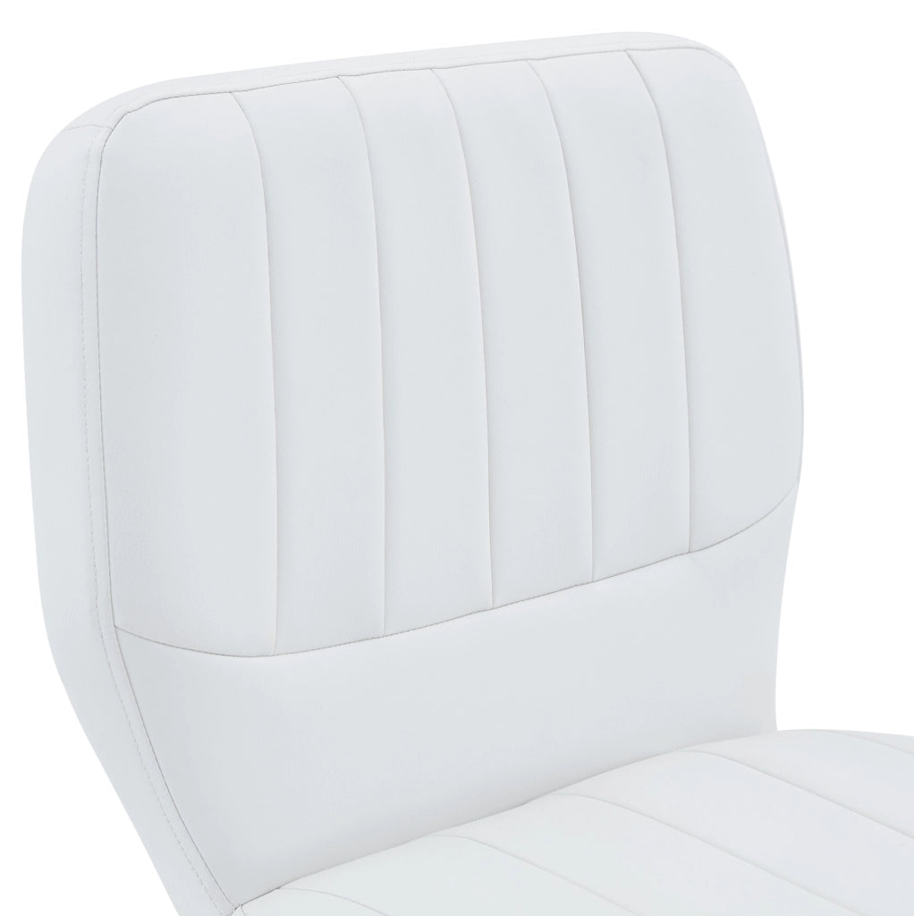 Sgabello da bar regolabile bianco e oro, girevole a 360°, altezza 62-83 cm